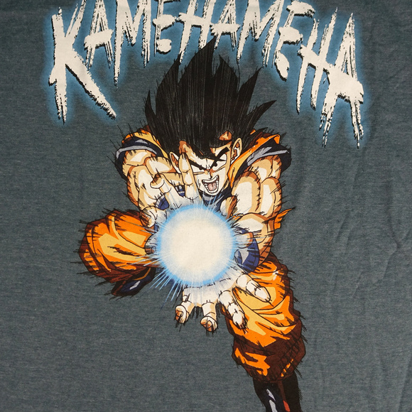 Dragonball Z "Kamehameha" Gray T-Shirt Large - Picture 3 of 4